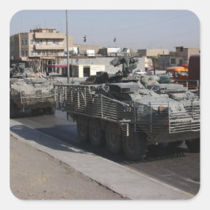 Sticker Carré patrouille de soldats