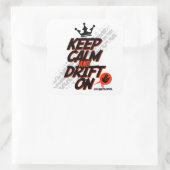 Sticker Carré Patrouille dérive folle - Gardez le calme et la dé (Sac)