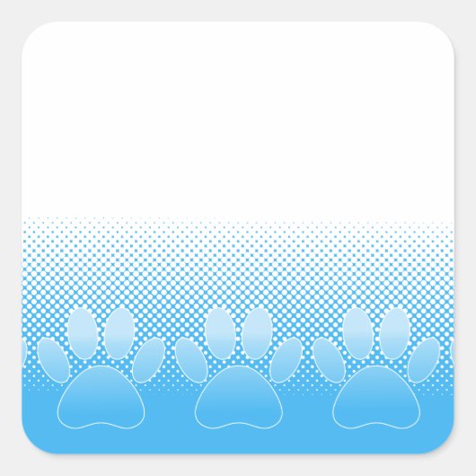 Sticker Carré Patrouilles Bleues Et Blancs Avec Arrière - plan D (Devant)