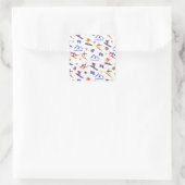 Sticker Carré Pats Peak New Hampshire Ski Snowboard Motif (Sac)