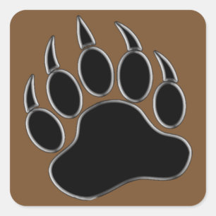 Sticker Carré Patte d'ours