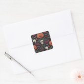 Sticker Carré Pattern d'Halloween (Enveloppe)