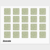 Sticker Carré Pattern of green leafy branches  (Feuille)
