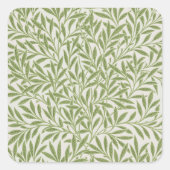 Sticker Carré Pattern of green leafy branches  (Devant)