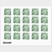 Sticker Carré Pattern rose (Feuille)