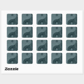 Sticker Carré Patterned Yin (Feuille)