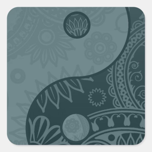 Sticker Carré Patterned Yin (Devant)