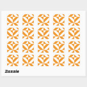 Sticker Carré Patters de Burnt Orange Geometric Deco Cube (Feuille)