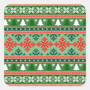 Sticker Carré Patters de Christmas