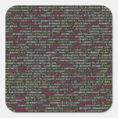 Sticker Carré Patters de Developer (Devant)