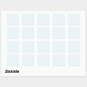 Sticker Carré Patters de Light Blue et White Chevron (Feuille)