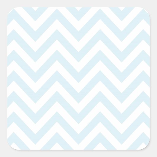 Sticker Carré Patters de Light Blue et White Chevron (Devant)
