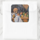 Sticker Carré Paul Cezanne - La vie morte avec le crâne (Sac)