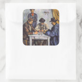 Sticker Carré Paul Cezanne - Les Joueurs De Cartes (Sac)