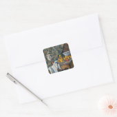 Sticker Carré Paul Cezanne | Still Life with Apples and Peaches, (Enveloppe)