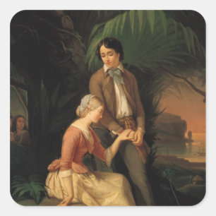 Sticker Carré Paul et Virginie