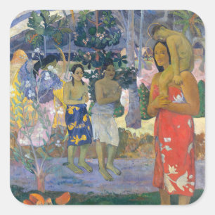 Sticker Carré Paul Gauguin - Je vous salue Marie / Ia Orana Mari