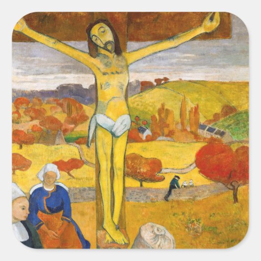 Sticker Carré Paul Gauguin - Le Christ Jaune (Devant)