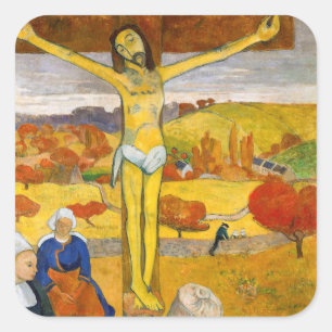 Sticker Carré Paul Gauguin - Le Christ Jaune