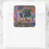 Sticker Carré Paul Gauguin - Paysage avec un cochon et un cheval (Sac)