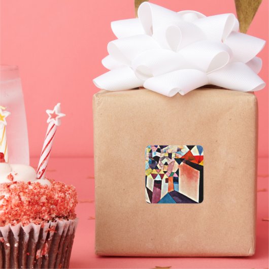 Sticker Carré Paul Klee, Insight in a City, (Fête)