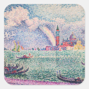 Sticker Carré Paul Signac - Arc-en-ciel, Venise