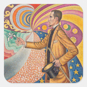 Sticker Carré Paul Signac - Portrait de M Félix Feneon, Opus 217
