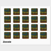 Sticker Carré Paulin (Feuille)