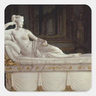 Sticker Carré Pauline Bonaparte comme Vénus triomphant,