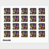 Sticker Carré Pause matinal (Feuille)