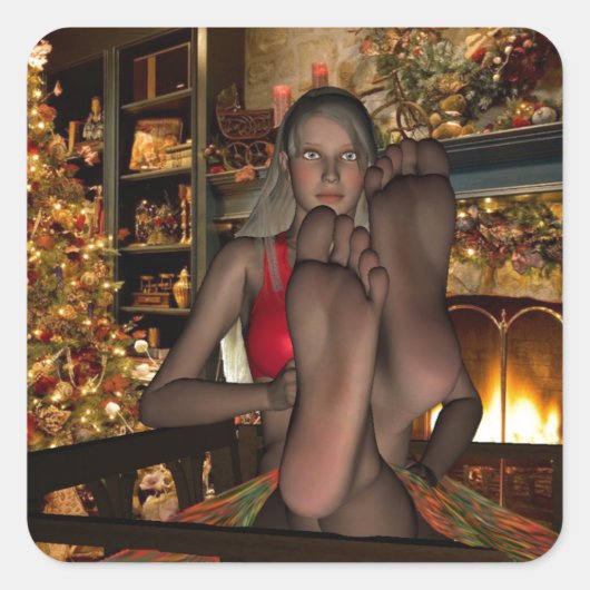 Sticker Carré Pause Noël (Devant)