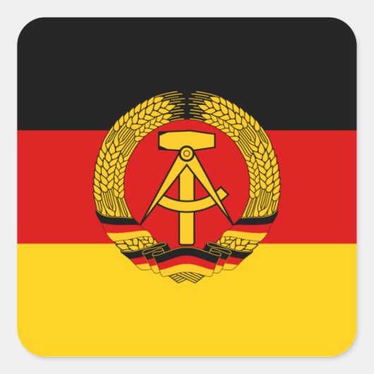 Sticker Carré Pavillon de l'Allemagne de l'Est (Devant)