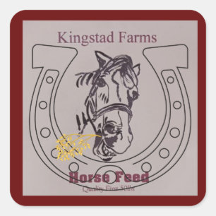 Sticker Carré Pavot vintage pour l'alimentation