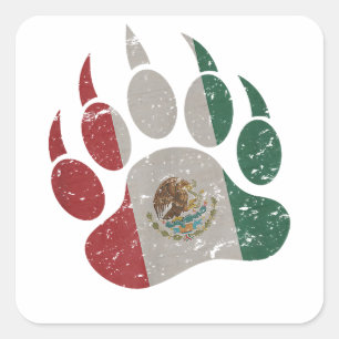 Sticker Carré Paw Ours Mexicain - Ours Gay