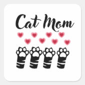 Sticker Carré Paws maman chat (Devant)