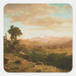 Sticker Carré Pays de la rivière des Vents - Albert Bierstadt