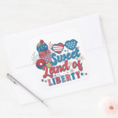 Sticker Carré PAYS DOUCE DE LIBERTÉ patriotique (Enveloppe)