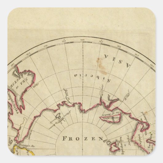 Sticker Carré Pays du Pôle Nord (Devant)