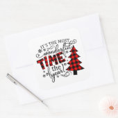 Sticker Carré Pays Noël plus merveilleux temps (Enveloppe)