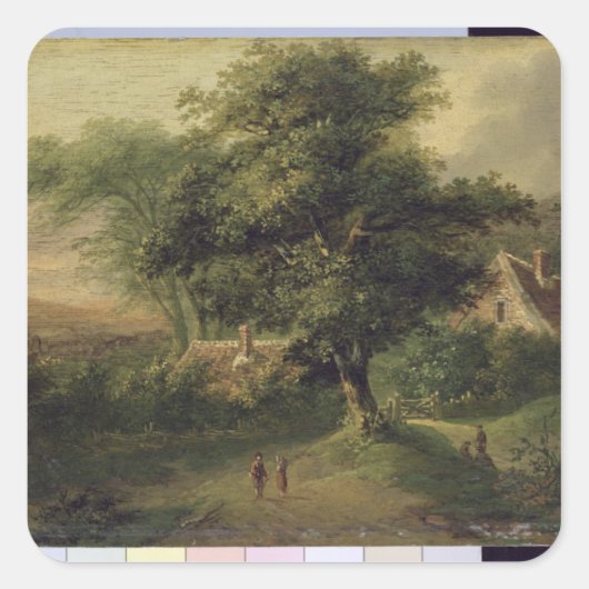 Sticker Carré Paysage, 1827 (Devant)