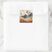 Sticker Carré Paysage Abstrait de Boho (15) (Sac)