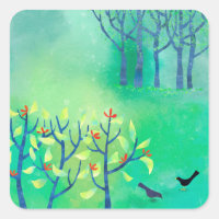 Paysage Abstrait vert moderne