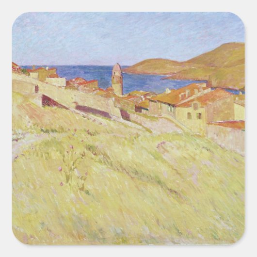 Sticker Carré Paysage de Collioure (Devant)