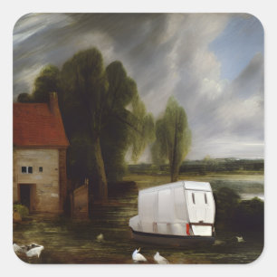 Sticker Carré Paysage De Hay Van Avec Ciel Stormy