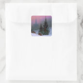 Sticker Carré Paysage d'hiver Caspar David Friedrich (Sac)