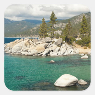 Sticker Carré Paysage du lac Tahoe