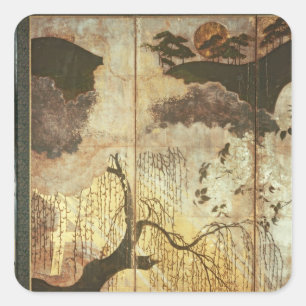 Sticker Carré Paysage ensoleillé