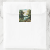 Sticker Carré Paysage fluvial (Sac)