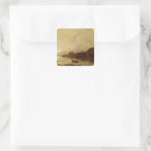 Sticker Carré Paysage fluvial (Sac)