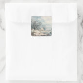 Sticker Carré Paysage : Hiver (Sac)